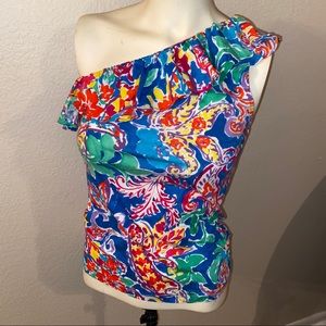 Colorful Ralph Lauren one shoulder top
